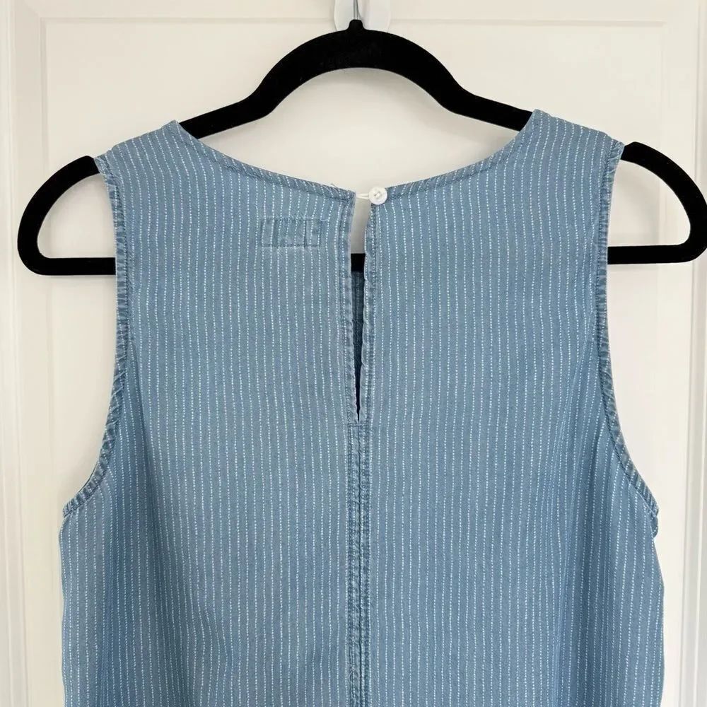 THREAD + SUPPLY | Blue Sleeveless Dress with Pockets - Picture 6 of 12